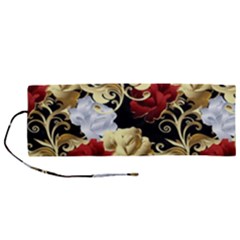 Roses Seamless Pattern Roll Up Canvas Pencil Holder (m) by Grandong