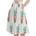 Cute boba A-Line Full Circle Midi Skirt With Pocket View2