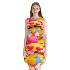 Wallpaper Emoji Sleeveless Chiffon Dress   by artworkshop
