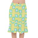 Mazipoodles Bold Daises Yellow Short Mermaid Skirt View1