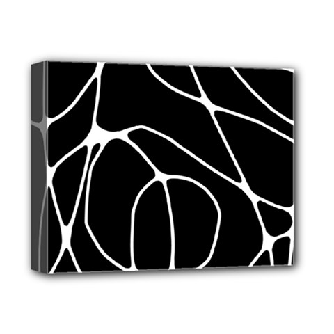 Mazipoodles Neuro Art - Black White Deluxe Canvas 14  X 11  (stretched) by Mazipoodles