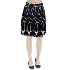 Mazipoodles Neuro Art - Black White Pleated Skirt by Mazipoodles