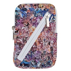 Abstract Waves Belt Pouch Bag (small) by kaleidomarblingart
