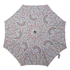 Seamless-pattern-with-cute-rabbit-character Hook Handle Umbrellas (medium) by pakminggu