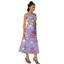 Cloud-seamless-pattern -- Sleeveless Cross Front Cocktail Midi Chiffon Dress View3