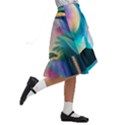 Jungle Moon Light Plants Space Kids  Ruffle Flared Wrap Midi Skirt View3