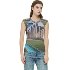 Building City Urban Path Road Skyline Women s Raglan Cap Sleeve T-shirt by uniart180623