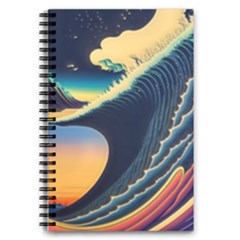 Japanese Japan Waves Sea Ocean 5 5  X 8 5  Notebook by uniart180623