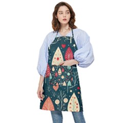 Christmas Tree Pattern Pocket Apron by pakminggu