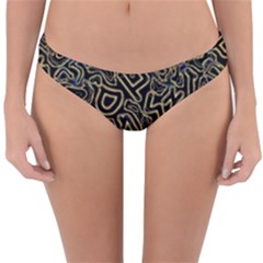 Pattern Abstract Runes Graphic Reversible Hipster Bikini Bottoms by pakminggu