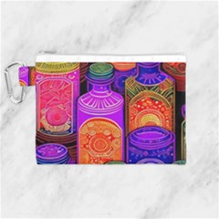 Bottles Colorful Canvas Cosmetic Bag (medium) by uniart180623