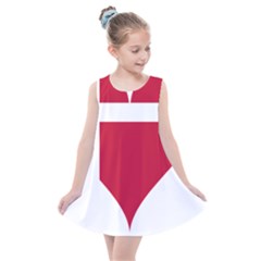 Heart-love-flag-denmark-red-cross Kids  Summer Dress by Bedest