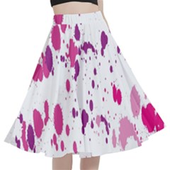 Blot-01  A-line Full Circle Midi Skirt With Pocket by nateshop