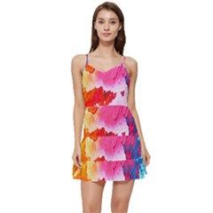 Colorful-100 Short Frill Dress by nateshop