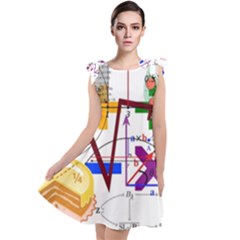 Mathematics Formula Physics School Tie Up Tunic Dress by Bedest