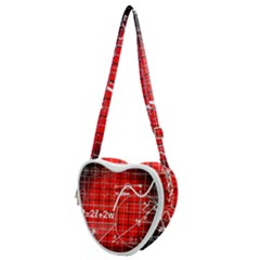 Geometry-mathematics-cube Heart Shoulder Bag by Bedest