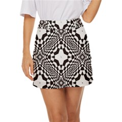 Tile-repeating-pattern-texture Mini Front Wrap Skirt by Bedest