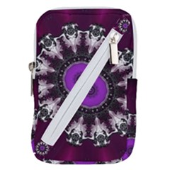Kaleidoscope-round-circle-geometry Belt Pouch Bag (large) by Bedest