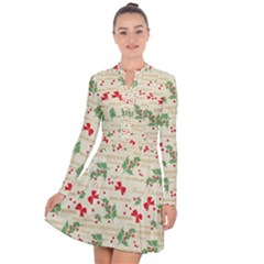 Christmas-paper-scrapbooking-- Long Sleeve Panel Dress by Bedest