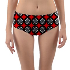 Darts-dart-board-board-target-game Reversible Mid-waist Bikini Bottoms by Bedest