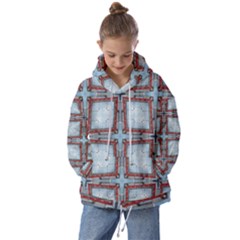 Pattern-cross-geometric-shape Kids  Oversized Hoodie by Bedest