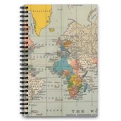 Vintage World Map 5 5  X 8 5  Notebook by Cowasu