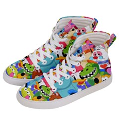 Illustration Cartoon Character Animal Cute Men s Hi-top Skate Sneakers by Cowasu