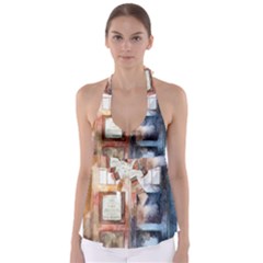 Tardis Doctor Who Transparent Tie Back Tankini Top by Cowasu