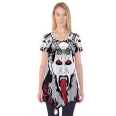 Krampus Short Sleeve Tunic  by Cowasu