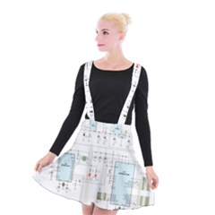 Circuits-electronics-atmel Suspender Skater Skirt by Cowasu