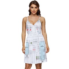 Circuits-electronics-atmel V-neck Pocket Summer Dress  by Cowasu