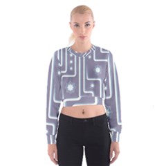 Pattern-non-seamless-background Cropped Sweatshirt by Cowasu