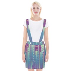 Non-seamless-pattern-background Braces Suspender Skirt by Cowasu