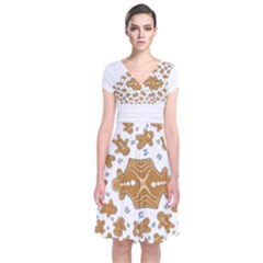 Kue Jahe Sukabumi Short Sleeve Front Wrap Dress by imanmulyana
