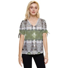 Tutug Oncom Sukabumi Bow Sleeve Button Up Top by imanmulyana
