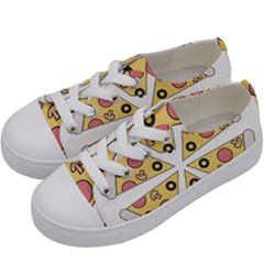 Pizza-slice-food-italian Kids  Low Top Canvas Sneakers by Cowasu