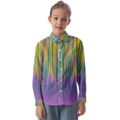 Background-colorful-texture-bright Kids  Long Sleeve Shirt by Cowasu
