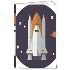 Rocket-space-universe-spaceship 8  X 10  Softcover Notebook by Cowasu