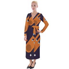 Meteor-meteorite-space-comet Velvet Maxi Wrap Dress by Cowasu