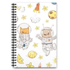 Astronaut-dog-cat-clip-art-kitten 5 5  X 8 5  Notebook by Sarkoni