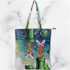 Game Starry Night Doctor Who Van Gogh Parody Double Zip Up Tote Bag by Sarkoni