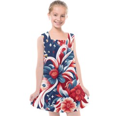 America Pattern Kids  Cross Back Dress by Valentinaart