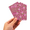 Flower Background Pattern Pink Playing Cards Single Design (Rectangle) with Custom Box View3