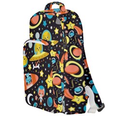 Space Pattern Double Compartment Backpack by Bedest