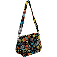 Space Pattern Saddle Handbag by Bedest