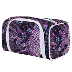 Purple Peacock Toiletries Pouch by Bedest