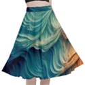 Art Pattern Artis Hands Illustration A-Line Full Circle Midi Skirt With Pocket View1
