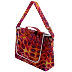 Fractal Black Texture Wallpaper Art Design Box Up Messenger Bag by Ravend
