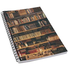 Books On Bookshelf Assorted Color Book Lot In Bookcase Library 5 5  X 8 5  Notebook by Ravend