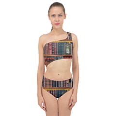 Books-library-bookshelf-bookshop Spliced Up Two Piece Swimsuit by Ravend